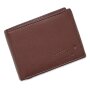 Real leather wallet 9 cm x 12 cm x 2 cm reddish brown