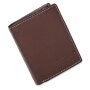 Wallet made from real leather 10 cm x 8,5 cm x 2 cm dark brown