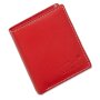 Wallet made from real leather 10 cm x 8,5 cm x 2 cm red