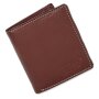Wallet made from real leather 10 cm x 8,5 cm x 2 cm reddish brown