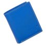 Wallet made from real leather 10 cm x 8,5 cm x 2 cm royal blue