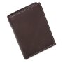 Wallet made from real nappa leather dark brown