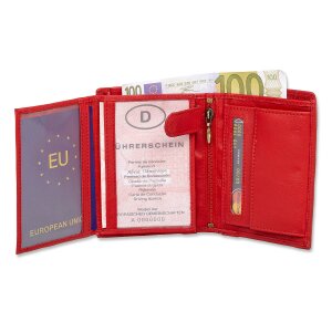Wallet made from real nappa leather red