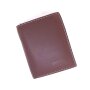 Wallet made from real nappa leather reddish brown