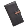 Tillberg real leather ladies wallet, high quality, robust black+cognac
