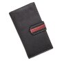 Tillberg real leather ladies wallet, high quality, robust black+red