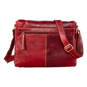 Tillberg shoulder bag made of real leather 25 cm x 32 cm x 10 cm red