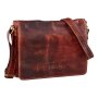 Tillberg real leather shoulder bag in vintage design...