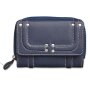 Tillberg ladies wallet real leather 10x13x2.5 cm navy blue
