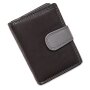 Tillberg ladies wallet made from real nappa leather 12x9x3 cm black+grey