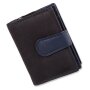 Tillberg ladies wallet made from real nappa leather 12x9x3 cm black+navy blue