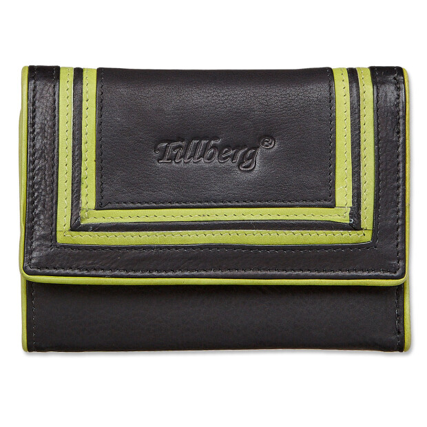 Tillberg ladies wallet made from real nappa leather 10x13x1.5 cm apple green