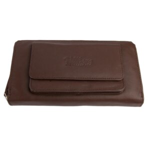 Tillberg ladies wallet made from real nappa leather 10x19x3,5 cm reddish brown