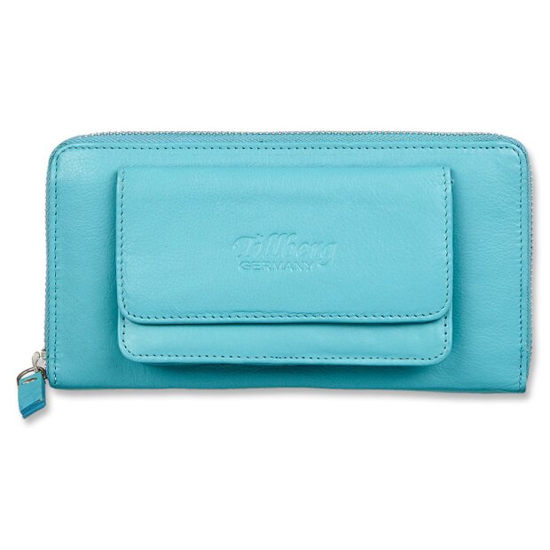 Tillberg ladies wallet made from real nappa leather 10x19x3,5 cm sea blue