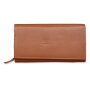 Tillberg ladies wallet made of real nappa leather 10x19x3 cm cognac