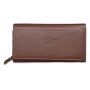 Tillberg ladies wallet made of real nappa leather 10x19x3 cm reddish brown