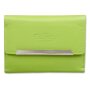Tillberg ladies wallet made from real nappa leather 10x14x2 cm apple green