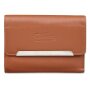 Tillberg ladies wallet made from real nappa leather 10x14x2 cm cognac