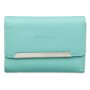 Tillberg ladies wallet made from real nappa leather 10x14x2 cm mint