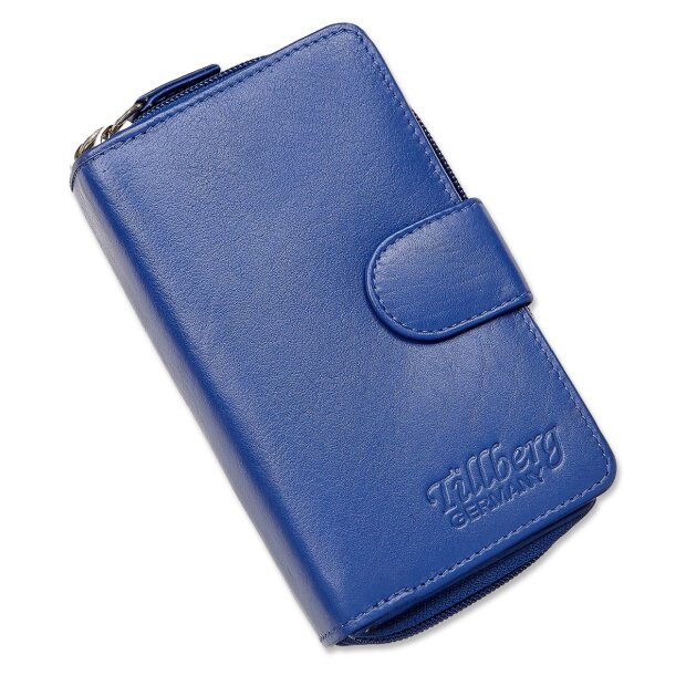 Tillberg womens wallet wallet made of genuine leather 14.5x9x3.5 cm Blue