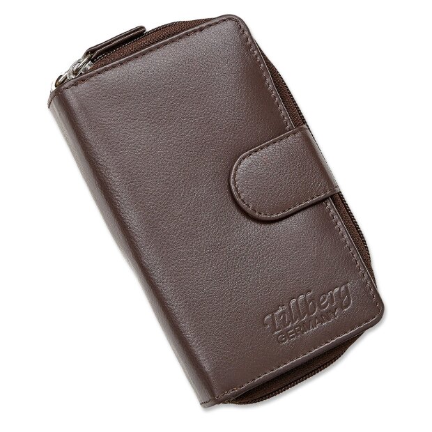 Tillberg womens wallet wallet made of genuine leather 14.5x9x3.5 cm Dark Brown