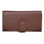 Tillberg ladies wallet made from real nappa leather 9x17x2 cm reddish brown