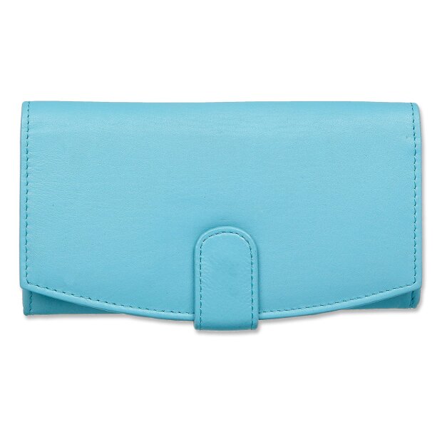 Tillberg ladies wallet made from real nappa leather 9x17x2 cm sea blue