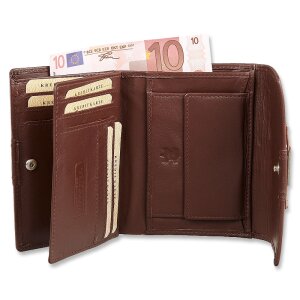Tillberg unisex wallet made from real leather dark brown