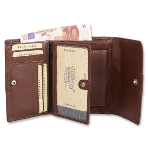 Tillberg unisex wallet made from real leather dark brown