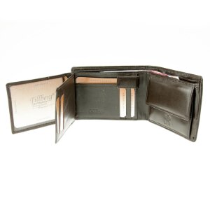 Tillberg wallet made from real water buffalo leather dark brown