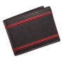 Portemonnaie Tillberg,Echt Leder,Unisex,robust,hochwertig,Querformat,schwarz/rot
