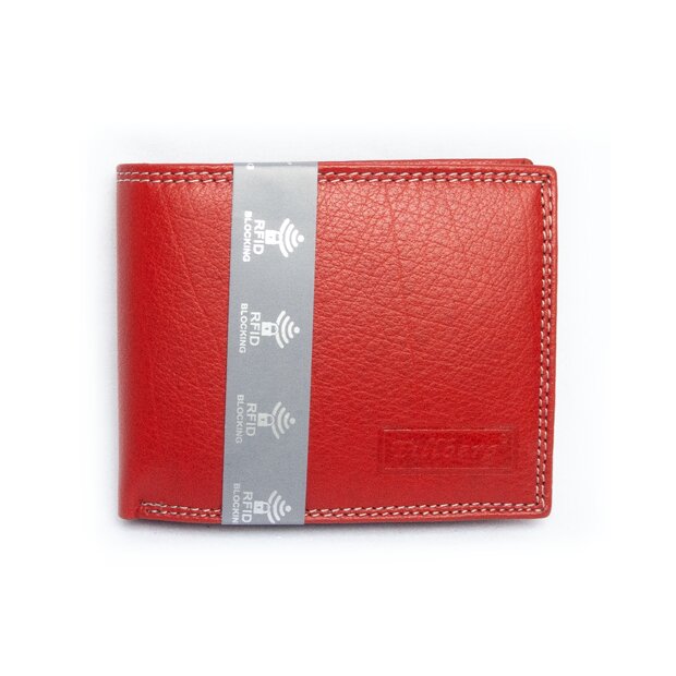 Tillberg wallet made from real nappa leather, RFID blocking, full leather, red