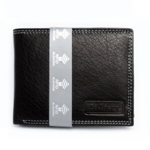 Tillberg wallet made from real leather, RFID blocking, full leather, black
