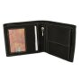 Tillberg wallet made from real leather, RFID blocking, full leather, black