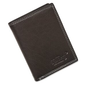 High-quality wallet made of real leather in portrait format from the brand Tillberg SR / 023 Full Leather Black