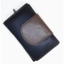 High quality and robust ladies wallet made from real leather black+brown