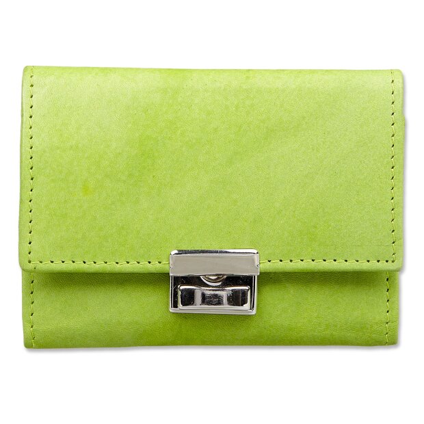 Tillberg ladies wallet made from real nappa leather 8 cm x 10,5 cm x 2,5 cm, apple green