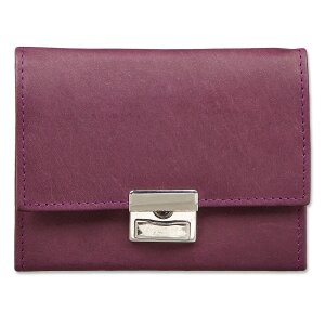 Tillberg ladies wallet made from real nappa leather 8 cm x 10,5 cm x 2,5 cm 9 cm,  purple