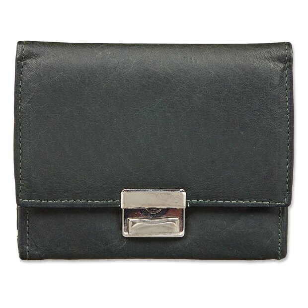 Tillberg ladies wallet made from real nappa leather 8 cm x 10,5 cm x 2,5 cm, green