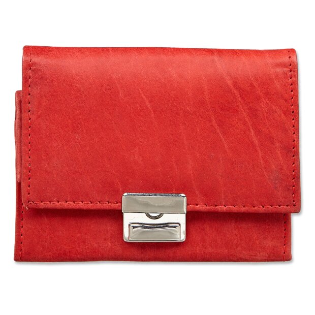 Tillberg ladies wallet made from real nappa leather 8 cm x 10,5 cm x 2,5 cm, red