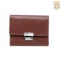 Tillberg ladies wallet made from real nappa leather 8 cm x 10,5 cm x 2,5 cm, reddish brown
