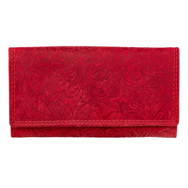 Tillberg Women and Men leather wallet 16 cm, red SR-16370