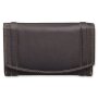 Tillberg ladies wallet made from real nappa leather 10,5x17x3 cm black+cognac
