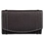 Tillberg ladies wallet made from real nappa leather 10,5x17x3 cm black+mint