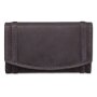 Tillberg ladies wallet made from real nappa leather 10,5x17x3 cm black+reddish brown