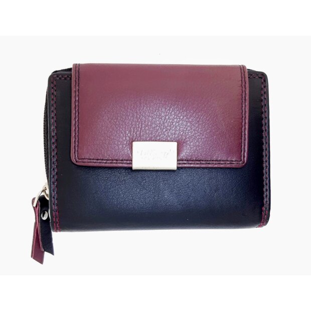 Tillberg wallet made from real nappa leather black+violet