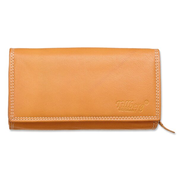 Tillberg ladies wallet made from real nappa leather 9,5 cm x 17,5 cm x 3,5 cm tan