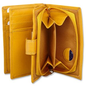Tillberg ladies wallet made from real nappa leather 15 cm x 10 cm x 3,5 cm, tan
