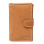 Tillberg ladies wallet made from real nappa leather 15 cm x 10 cm x 3,5 cm, tan