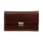 Waiters wallet made from real nappa leather 10x18x3 cm dark brown